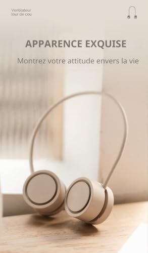 Ventilateur de cou portable Chesoon rechargeable rotatif à 360° vert