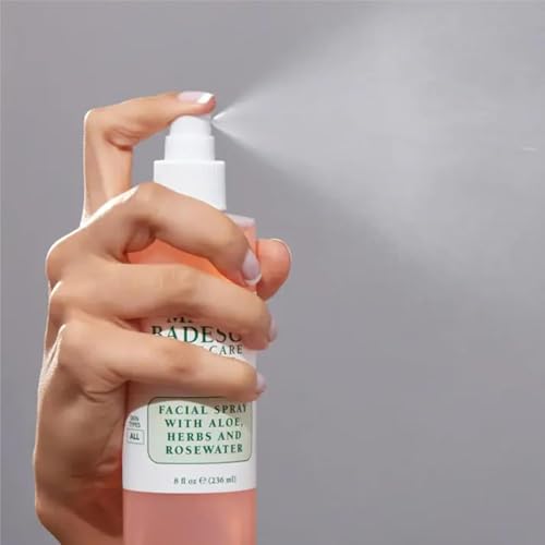 Mario Badescu Facial Spray with Aloe, Herbs and Rose Water for All Skin Types, Face Mist that Hydrates, Rejuvenates & Clarifies
