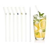 Design mignon : les pailles en verre sont transparentes et transparentes, vous permettant de voir la couleur et les couches de la boisson. Il y a de nombreux styles et couleurs au choix, ce qui peut augmenter le plaisir de boire.