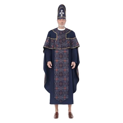 GRACEART Ropa religiosa traje de papa traje de obispo para hombres (negro, XS)