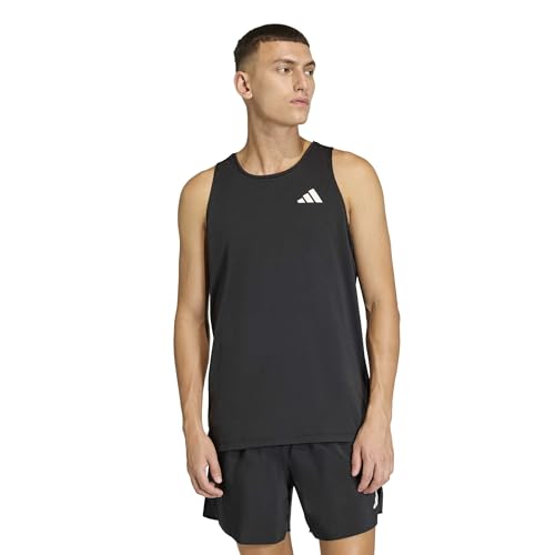adidas Men's Adi365 Iconic Running Floating Tank, Black, Large