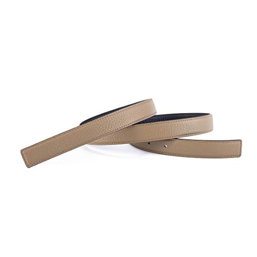 Vatee's Women's Reversible Real Leather Replacement Belt Strap without Buckle 1"/25mm Wide3