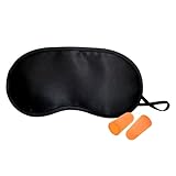 Convenience Kits International Sleep Mask & Earplugs Travel Kit Black