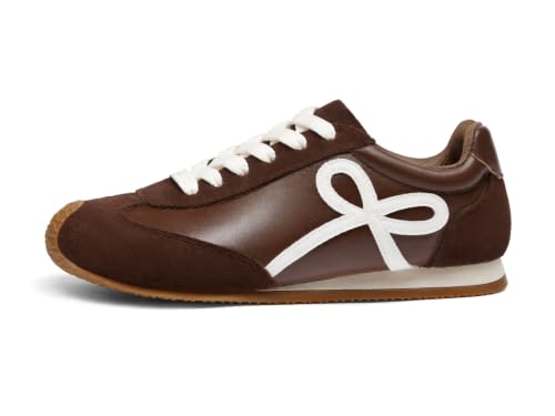 Image of Coutgo Womens Slip On Fashion Sneakers Lace Up Sneaker Walking Shoes