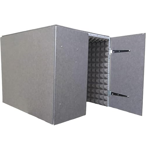 Cabina vocal portátil plegable para grabación de música y podcasting, cubierta insonorizada con diseño de apertura de puerta, ideal para estudio en casa