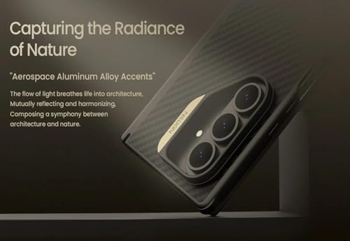 Image of Nilkin Synthetic Aramid Fiber Series for Samsung Galaxy Z Fold 7, Aramid Fiber /TPU with Military Drop Protection, Magnetic Scratch-Resistant Shockproof Protective Case (Samsung Fold 7) Black