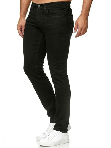 Jean slim Tazzio 16533 pour homme en denim stretch noir taille 32W 32L