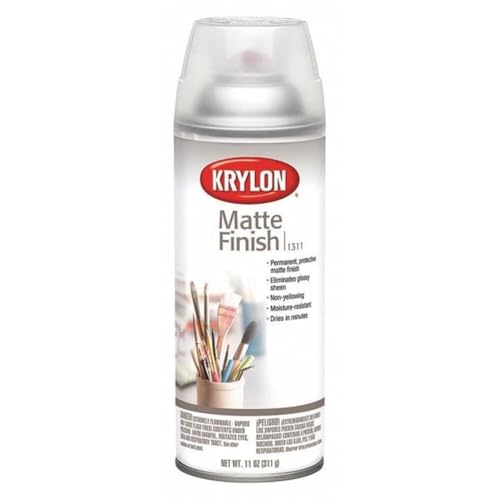 Image of Krylon Industrial Spray Paint, Crystal Clear, Matte, Solvent, 11 oz K01311007-1 Each