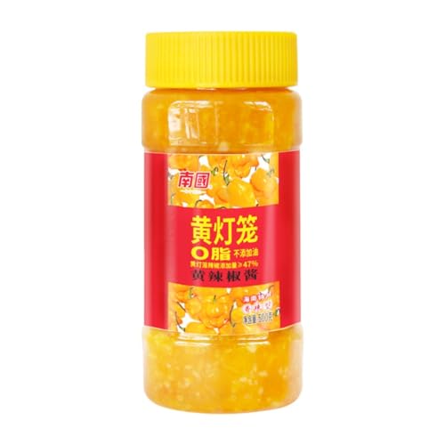 500 g de salsa de pimiento amarillo - picante y delicioso, ideal para cocinar y saborear - sabor auténtico, perfecto para burritos mexicanos, pizzas, etc.
