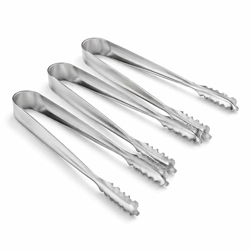 PARENCE. 3 Pinces à Sucre/Glaçon en Métal 15 cm – Pince à Glaçons/Sucre – Acier Résistant - 3 Pièces