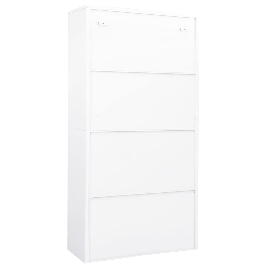 Armadio multiuso Armadio per corridoi Armadio da ingressoArmadio per Ufficio Bianco 90x40x180 cm in Acciaio Adatto a soggiorno, ufficio
