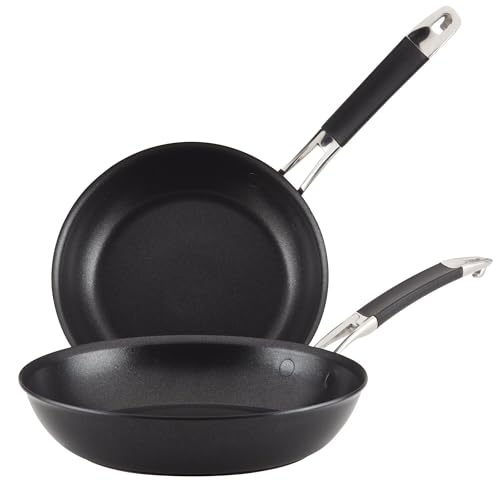 Comparison: Best Anolon 10 Piece Cookware Set 10 Anolon Smart Stack Hard Anodized Nonstick Frying Pan Set / Skillet Set - 8.5 Inch and 10 Inch, Black
