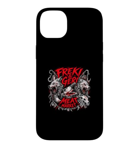 Freki And Geri �~�[�g�}�[�P�b�g �o�C�L���O�I�I�J�~ �X�}�z�P�[�X iPhone 14 Plus �p