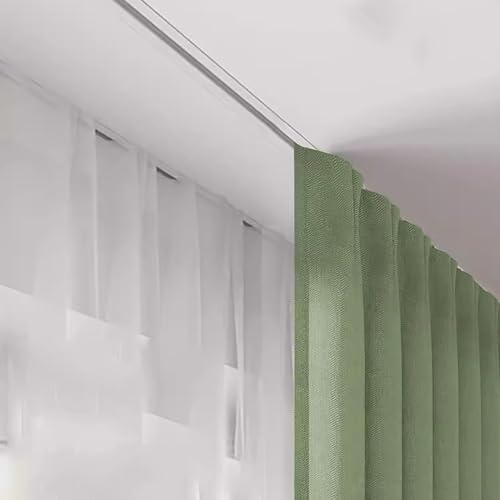 Sistema de riel ajustable de aluminio de 4,25 m, ideal para divisores de habitaciones, hogar y oficina, solución versátil para espacios elegantes