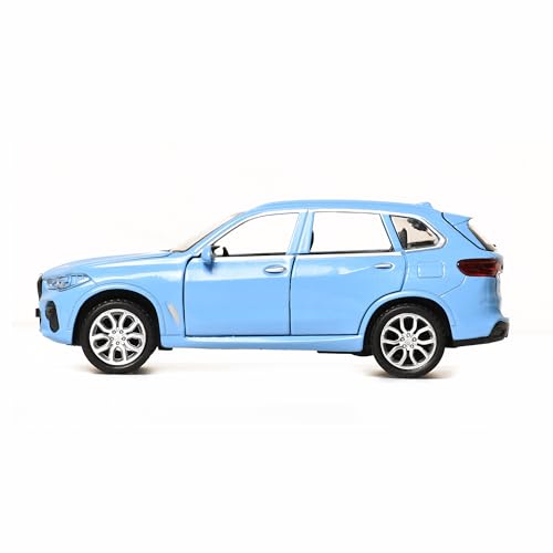 Image of Braintastic Model Diecast Car Toy Vehicle Pull Back Friction with Openable Doors Light & Music Toys for Kids Age 3+ Years (AK Metal Series BMW Blue)