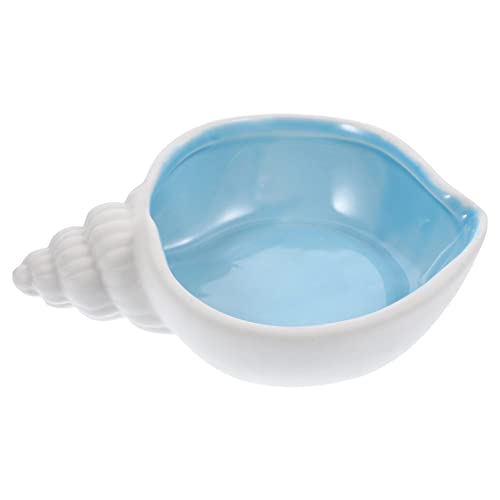CONGARTENO Plato Cerámico Concha Decorativo Pequeño Cuenco Organizador para Joyas y Llaves Contenedor Centro de Mesa para Hogar