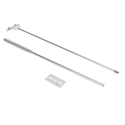 AYNEFY Aquarium Scraper Multifunctional Detachable Prevention Fish Scraper Cleaner Tool for Small Glass, EasytoUse Aluminum Alloy Stainless Steel Fish