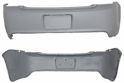 TKY CV04168BB-TY5 Chevy Malibu Primed Black Replacement Rear Bumper Cover