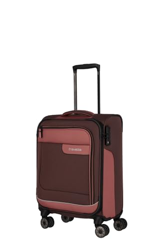 Valise coque souple 34L travelite bagage cabine 4 roues amovibles