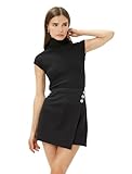 Negro (999) Koton Camiseta Turtleneck Tricot, Negro (999), XL para Mujer