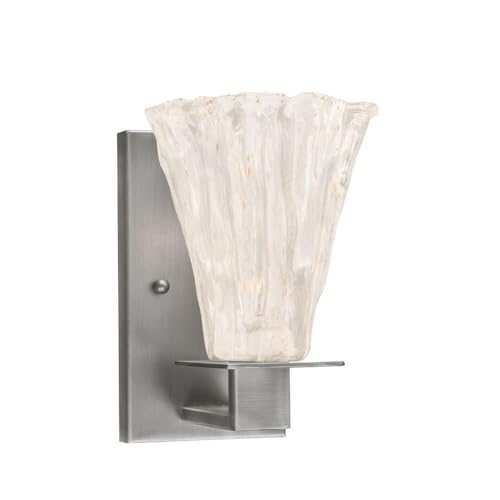 Toltec Lighting 581-GP-729 Apollo - One Light Wall Sconce, Graphite Finish with Fluted Italian Ice Glass