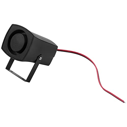 Surluoen 12-24V 6 Tonos Coche Policía Alarma de Incendio Timbre de Alarma Sirena Altavoz Advertencia Altavoz Sonido Fuerte Alarma