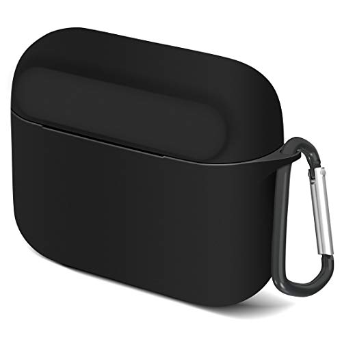 Geekria Silicone Case Cover Compatible with Skullcandy Indy True Wireless in-Ear Earbud, Earphones Skin Cover, Protective Carrying Case with Keychain Hook, Charging Port Accessible (Black)