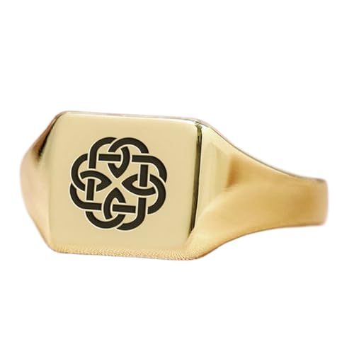 Bague croix celtique carrée en argent 925 de haute qualité