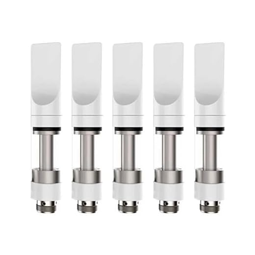 5 Pcs CBD Atomizer, Refillable 510-Thread Cartridges, 1.0 ml Ceramic Coil Tank, E-Cig Clearomiser, Compatible with 510 Thread Battery, No Nicotine