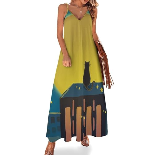 Robe longue d'été sans manches : la robe maxi idéale contre la chaleur en vacances