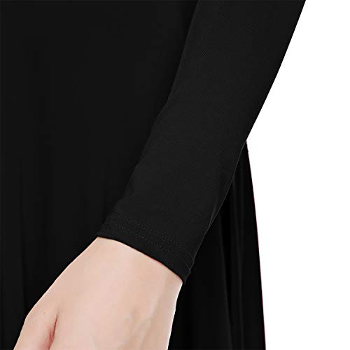Women Metallic Cross Liturgical Praise Dance Dress Lyrical Dancewear Color Block Full Length Robe Teens Girls Palm Sunday Ballet Casual Dress Worship Costume Black + Gold Cross S #TOP3