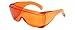 Calabria 3000 3 Pack Orange Fitover Dental Safety Glasses Protection for Teeth Whitening LED Light Eye Shield Red Light Goggles Blue Light Blocking Glasses Fit Over Prescription Glasses Anti Fog