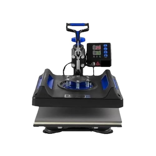Plancha Térmica, Máquina de transferencia térmica for camisetas 30 oz con cabezal giratorio 360° y tecnología digital for el estampado recubrimiento(15x15in B Pink)