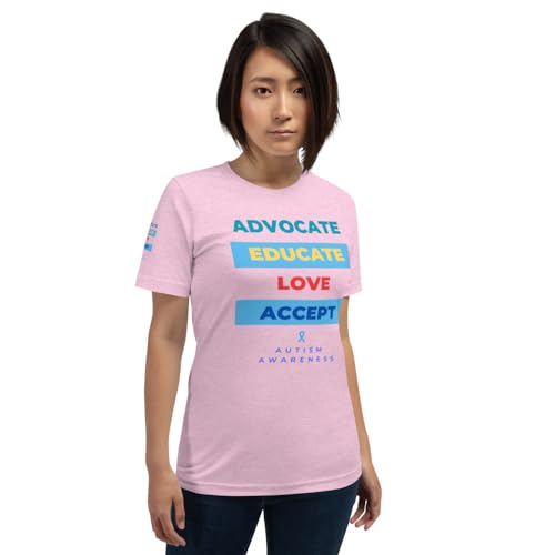 T-shirt autisme unisexe en coton pré-rétréci pour adulte