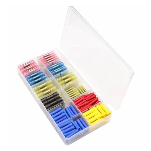 240pcs Heat Shrink Butt Connectors Terminals Insulated Electrical Wire Connectors Splice Cable Crimping Terminals