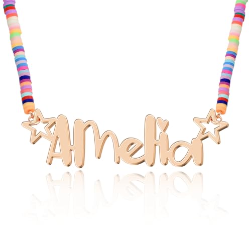 Image of Custom Name Necklace - 925 Sterling Silver & 316 Stainless Steel, 14 Fonts & Multi-Language Options, 4 Colors, 5 Chain Styles, Personalized Gift with Premium Box