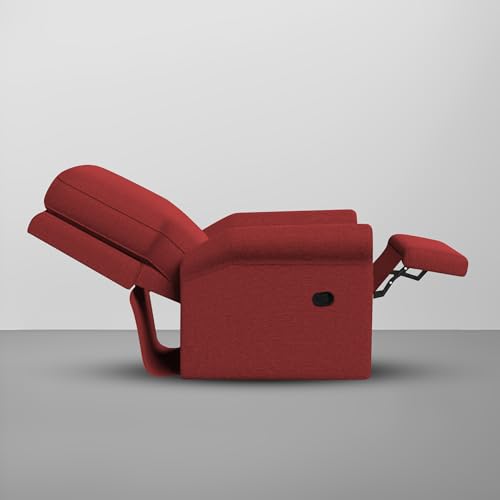 Image of Casaliving Mersin Comfy Fabric Single Seater Recliner Chair, Recliner Sofa for Relaxing, Recliner Chair for Home Relax (Maroon) | Premium Fabric Sofa