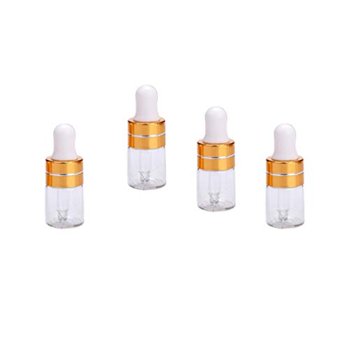 PIXNOR Frascos Conta-Gotas de Vidro Transparente 50Pcs 2Ml Frascos Rolantes de Óleo Essencial Recarr