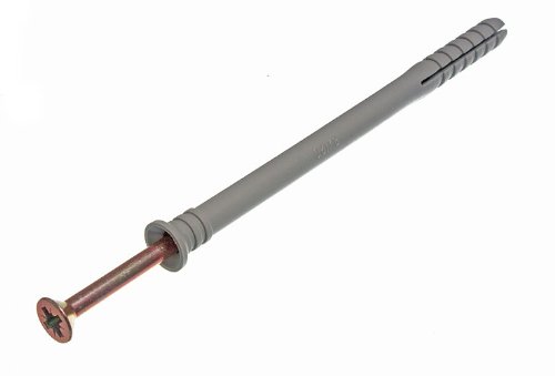 Onestopdiy.com 10 X Nylon Hammer In Frame Fixing Rawl Masonry Plug & Screw M8 X 120Mm