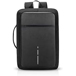 Maletin Porsche FANDARE 3 en 1 Mochila Hombre Negocios Con Puerto de Carga USB Portátil Cambiar Bolsa de Viaje Bolsa de Hombro Impermeable Poliéster, Negro, large, Mochila de ocio