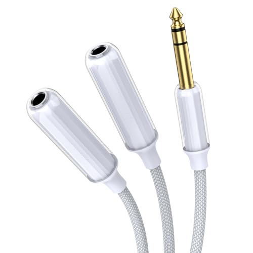 MOSWAG Cable divisor 6.35mm TRS macho a dual hembra 36cm miniatura 1