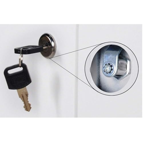 Archivador de acero impermeable con cerradura y llave, 44 x 39 x 65 cm, almacenamiento seguro para el hogar y la oficina, ideal para documentos y archivos importantes y diseño elegante.