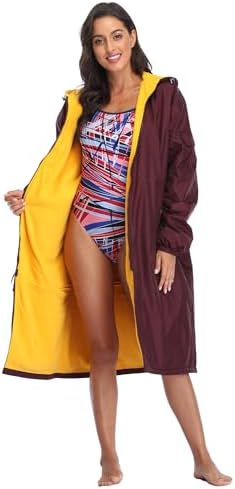 Adoretex Unisex Waterproof Swim Parka, Quick-dry Warm Coat Water Sports Jacket for Adults & Kids-PK005