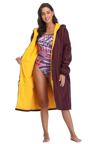 Adoretex Unisex Waterproof Swim Parka, Quick-dry Warm Coat Water Sports Jacket for Adults & Kids-PK005