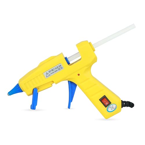 Image of GLUN Glue Gun 30 Watt with 7mm 5 Pieces Glue Sticks 6 inch Transparent, ON /Off Switch Button, LED Indicator, Transparent Glue Sticks for Craft Specialist and DIY Works