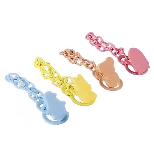 4 Piezas Cuerda para Chupete con Clip, Cuerda Chupete Bebe, para niños y niñas