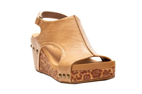 Image of Corkys Footwear Womens Carley Wedges, Featuring Corkys EVA Foam Cushioned Insoles, A 2.5 Inch Heel, Lightweight For All Day Wear, And Hook And Loop Closure