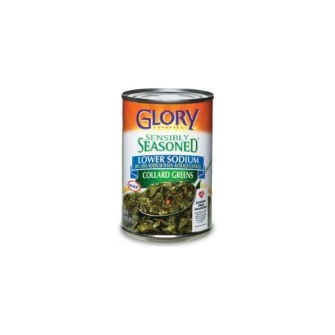 Glory Foods Sensibly Seasoned Collard Greens 6 Pack - 14.5 oz Cans Cover