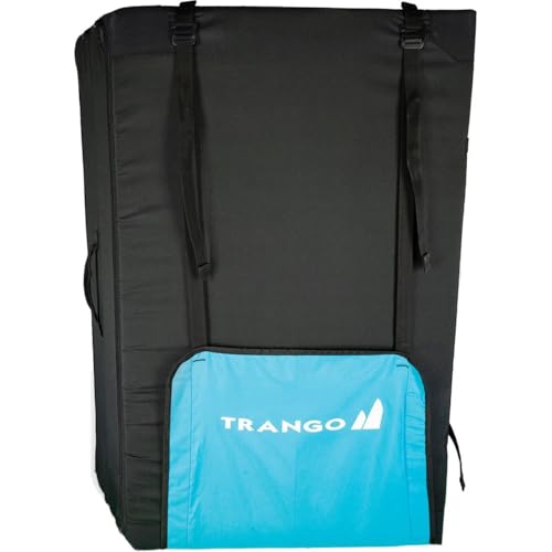 TRANGO Stratus Crash Pad (Cyan, 100x130x25cm) | Rock Climbing Bouldering Accessories