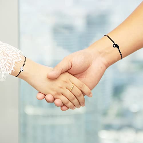 CheersLife 2 Pezzi Braccialetto Yin Yang Gioielli